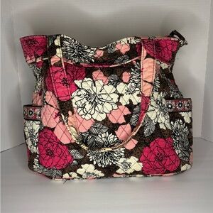 Vera Bradley Pink and Brown Floral Tote